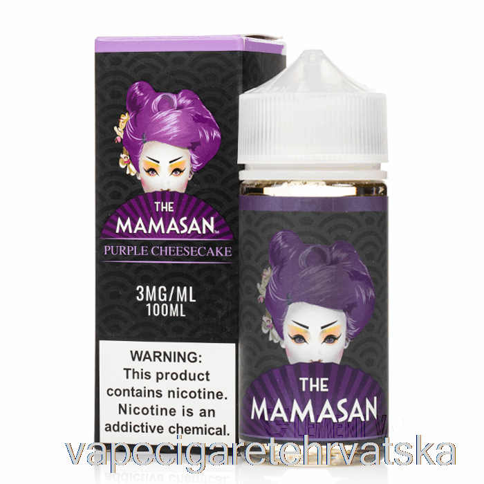 Vape Cigarete Purple Cheesecake - The Mamasan - 100ml 0mg
